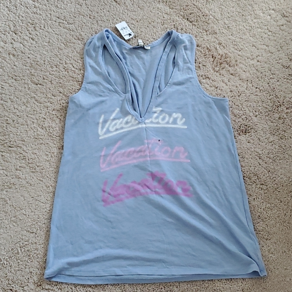 Light blue "Vacation" tank